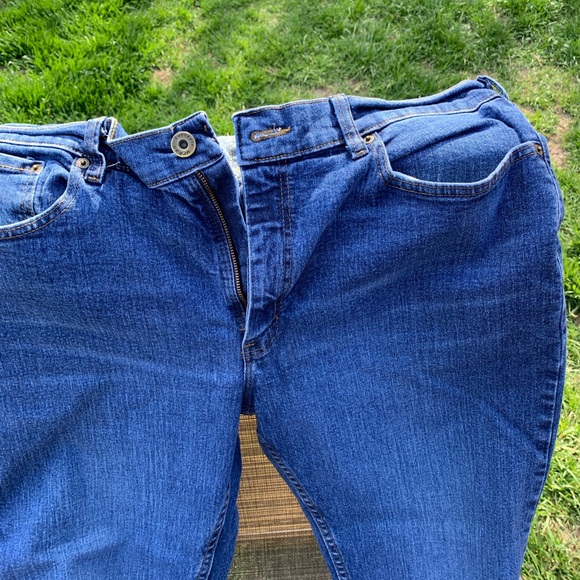 Urban Pipeline Blue Denim Pants distressed look across front good condition - Picture 3 of 4